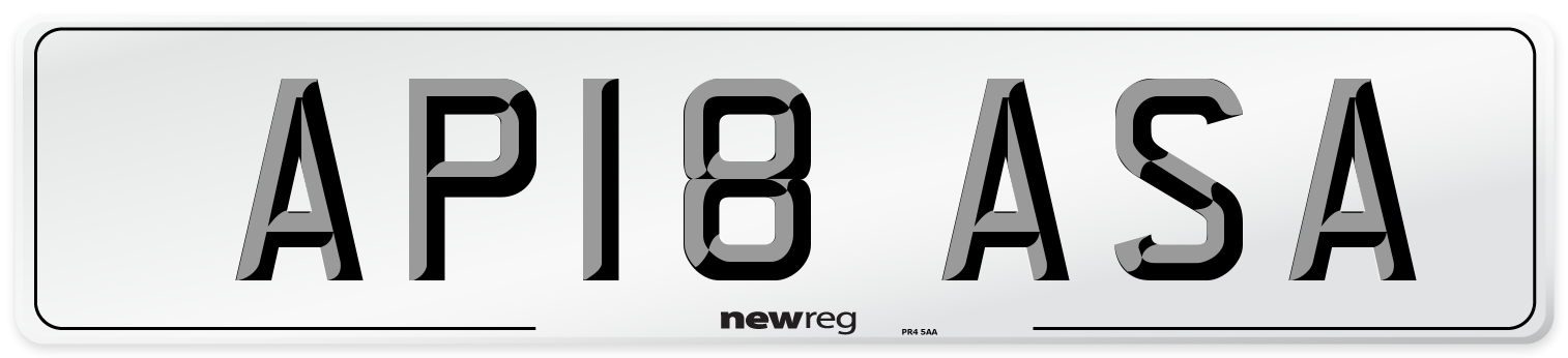 AP18 ASA Number Plate from New Reg